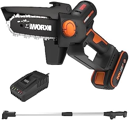 Découvrez l'incroyable duo de jardinage futuriste ‌: ⁤WORX‌ NITRO Mini Tronçonneuse et ⁣Einhell Taille-haies!