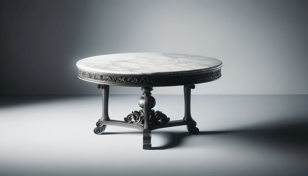 dall%c2%b7e-2023-12-19-05-15-39-a-photograph-style-image-of-a-classic-round-table-with-a-marble-top-and-intricately-carved-black-wooden-legs-the-table-is-centered-in-the-composition-4967548