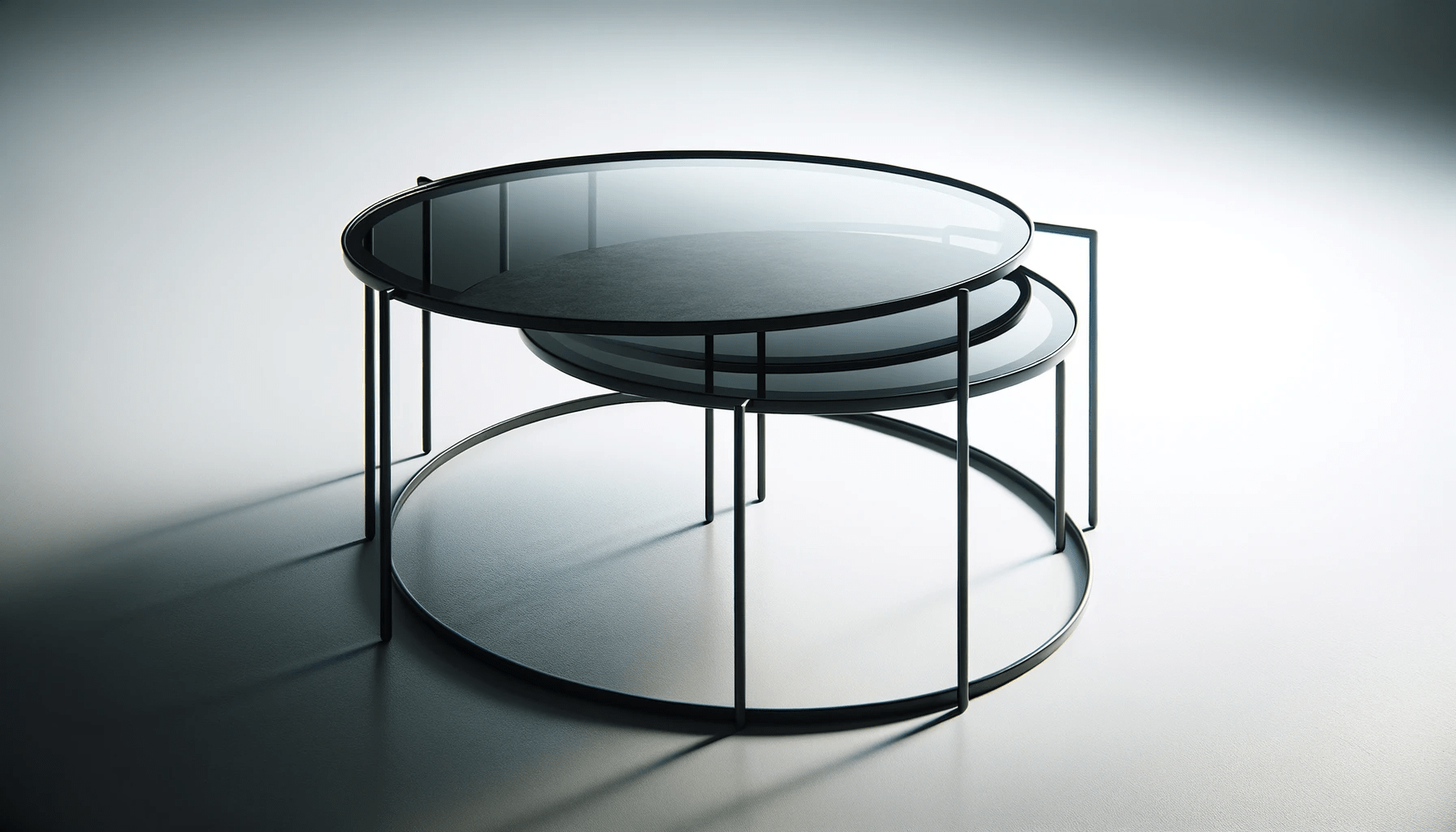 dall%c2%b7e-2023-12-19-09-26-20-a-modern-nested-coffee-table-set-consisting-of-two-overlapping-round-tables-the-larger-table-has-a-black-matte-top-and-a-smaller-one-has-a-smoked-gla-7421856