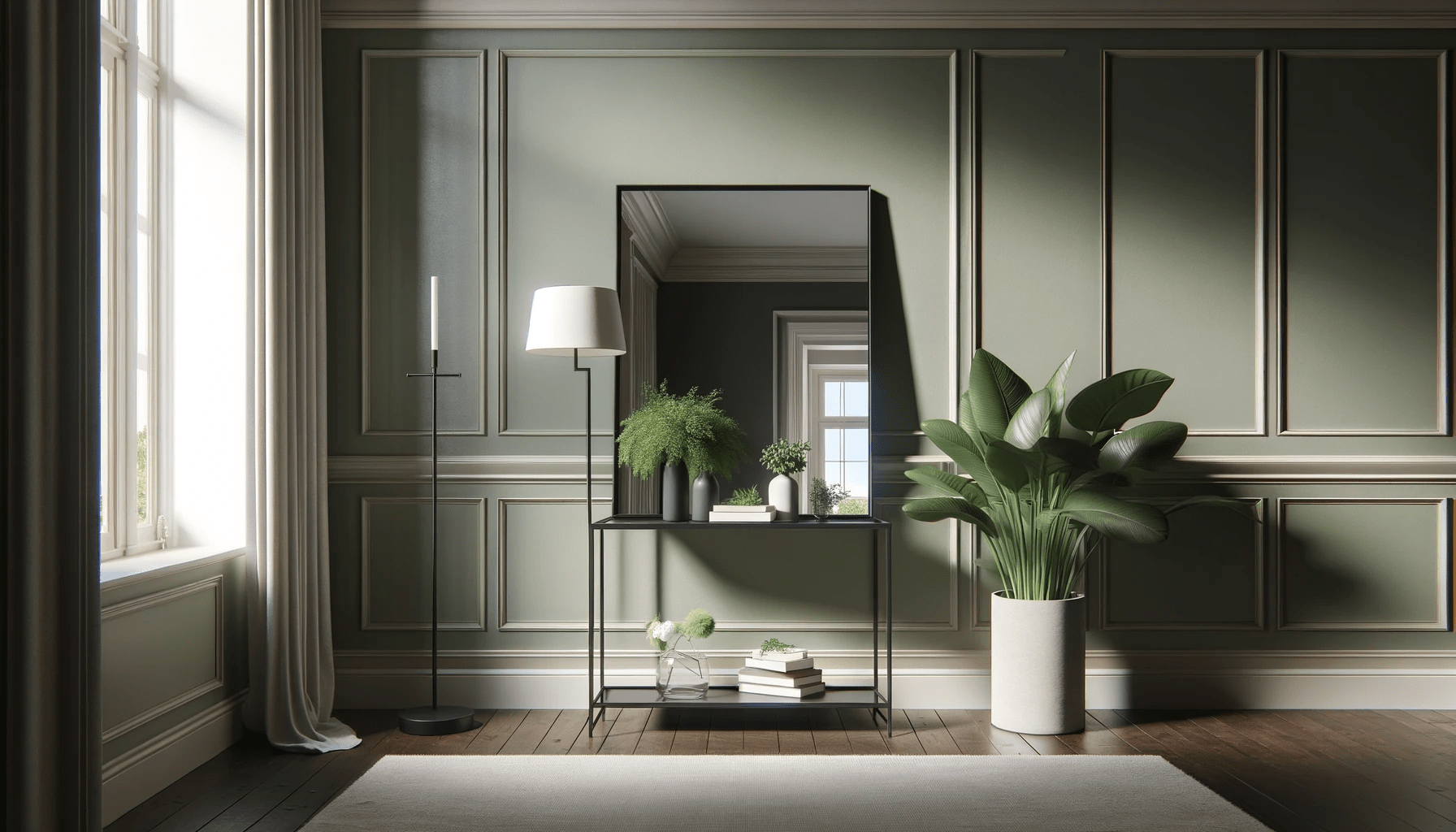 dall%c2%b7e-2023-12-19-10-38-43-an-elegant-interior-corner-featuring-a-tall-rectangular-mirror-with-a-thin-black-frame-standing-against-a-sage-green-wall-with-classic-paneling-bel-3048952