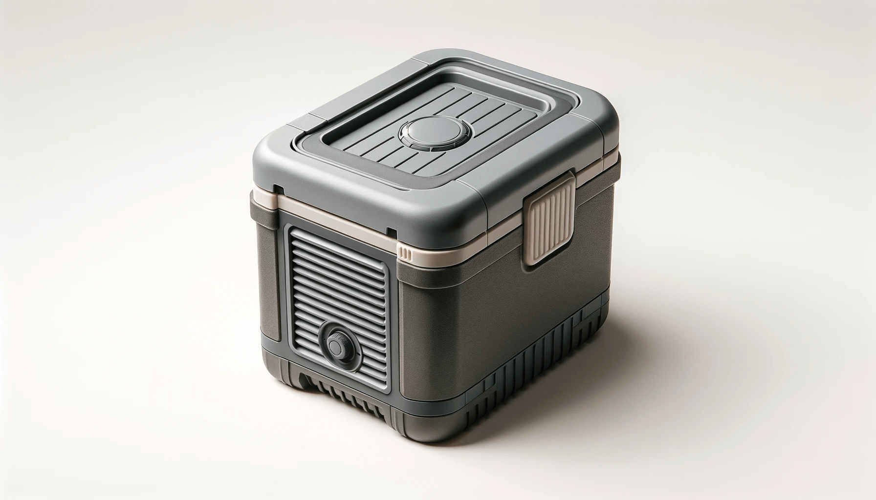 dall%c2%b7e-2023-12-21-07-23-54-a-compact-portable-cooler-box-in-a-two-tone-color-scheme-with-the-main-body-in-dark-gray-and-the-lid-in-light-gray-the-lid-features-a-small-circular-8790846