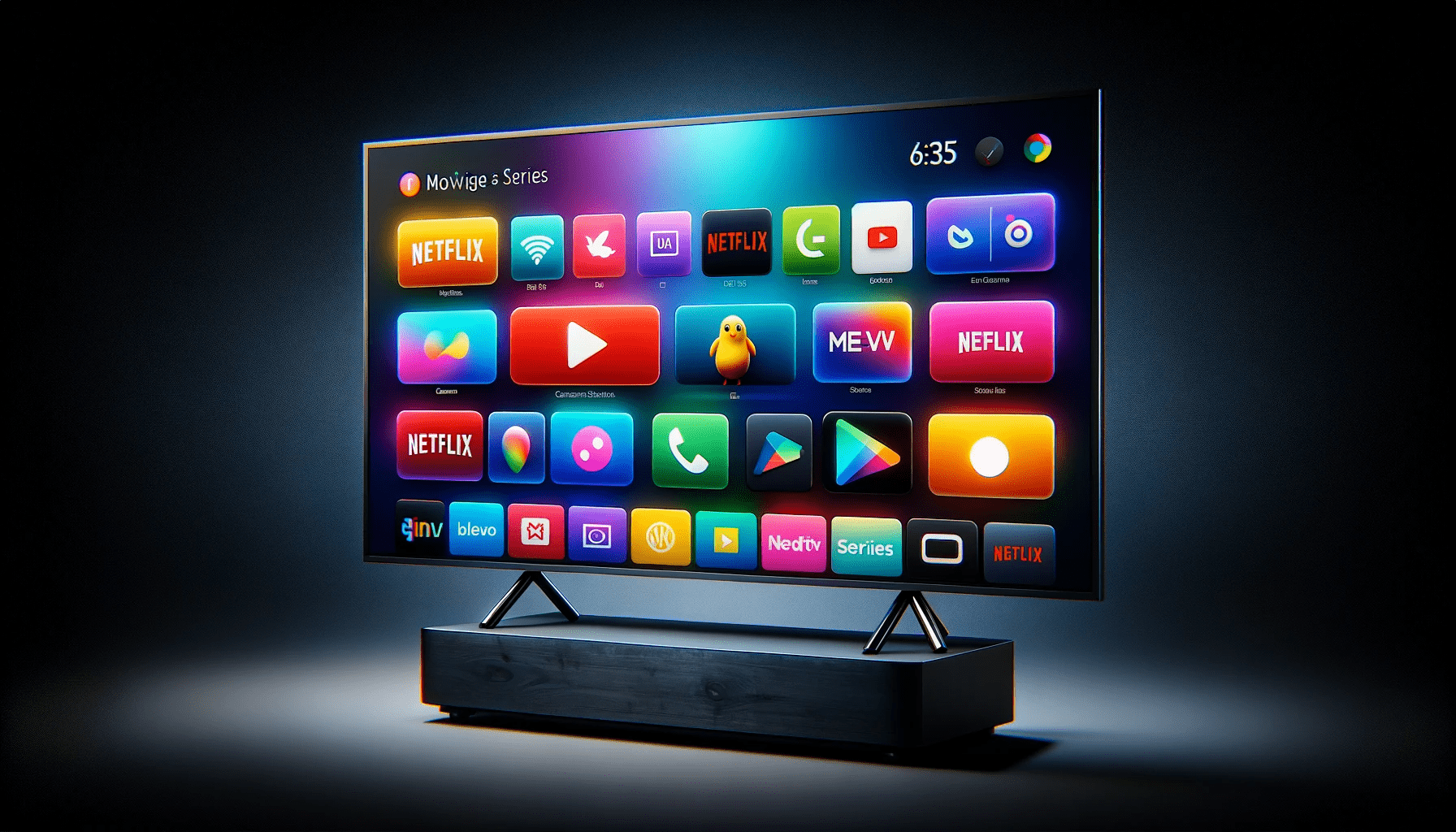 dall%c2%b7e-2023-12-21-09-01-18-a-modern-sleek-flat-screen-television-displaying-a-colorful-smart-tv-interface-with-various-streaming-service-logos-such-as-a-generic-movie-service-8463676