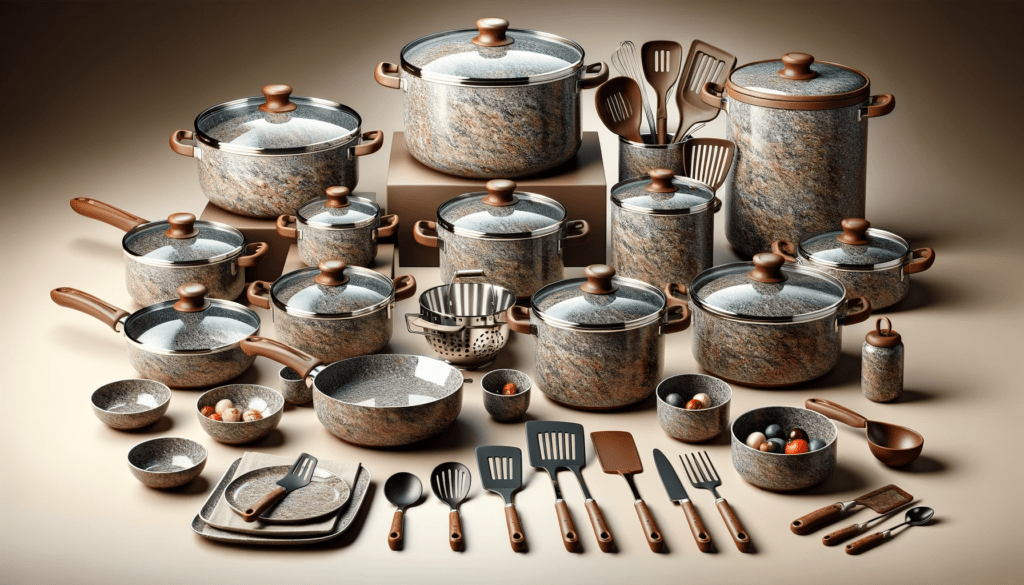dall%c2%b7e-2023-12-22-02-14-52-a-complete-set-of-kitchen-cookware-and-utensils-with-a-granite-like-finish-the-set-includes-various-sizes-of-pots-and-pans-with-glass-lids-a-colande-6631631