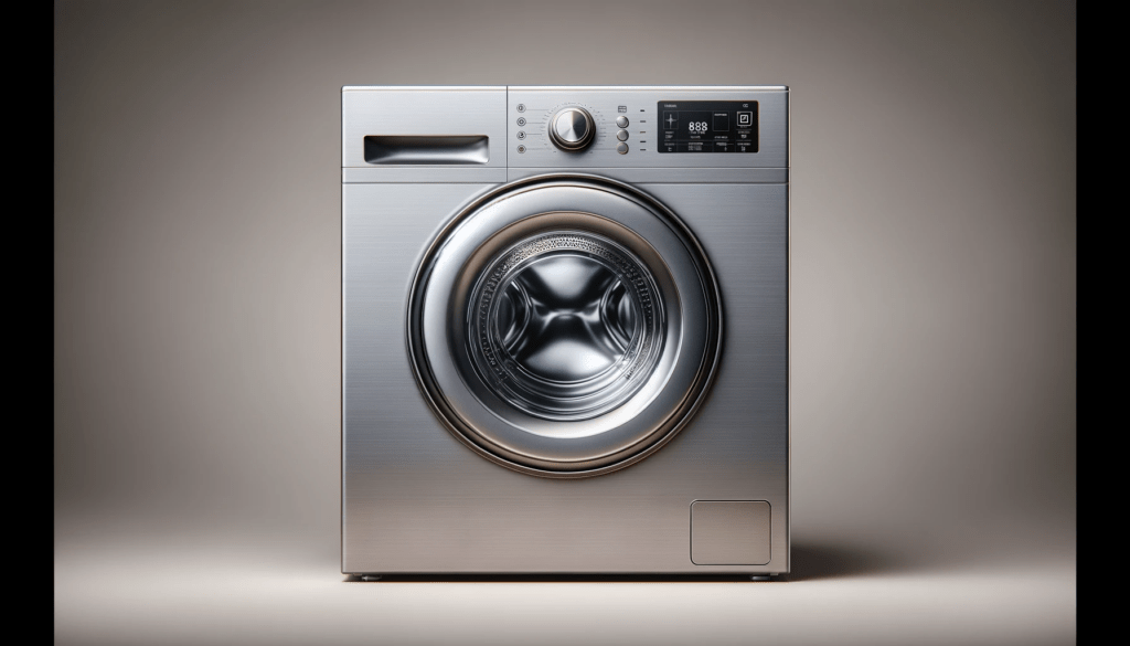 dall%c2%b7e-2023-12-22-05-29-16-a-modern-front-loading-washing-machine-with-a-prominent-circular-door-in-the-center-the-machine-is-silver-with-a-sleek-metallic-finish-and-features-3849834