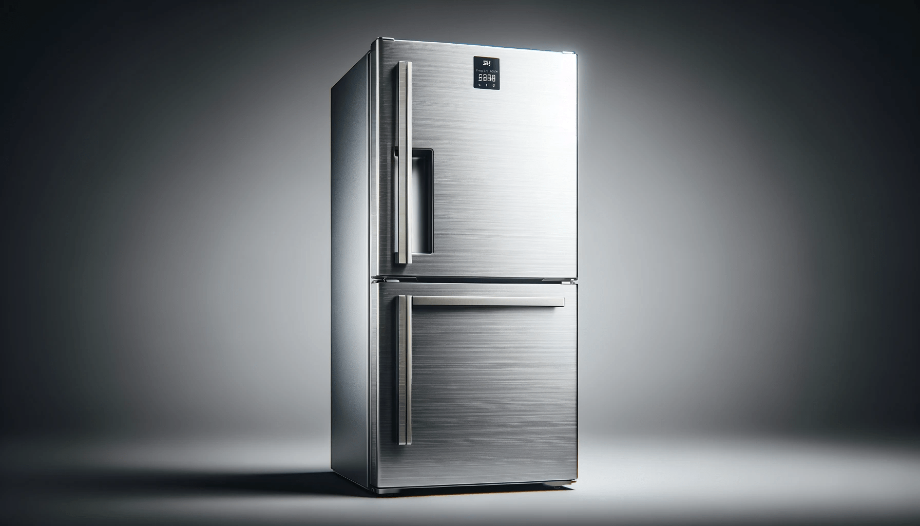 dall%c2%b7e-2023-12-22-05-43-21-a-modern-refrigerator-with-a-top-freezer-design-the-appliance-is-finished-in-brushed-stainless-steel-giving-it-a-textured-metallic-appearance-it-f-9807330