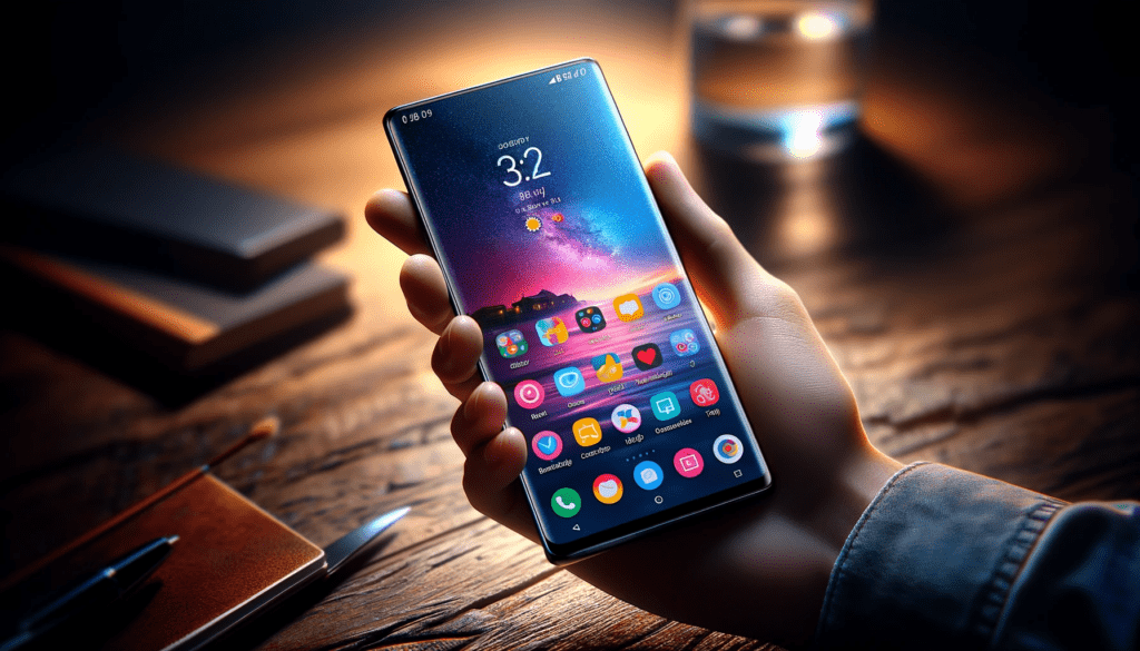 dall%c2%b7e-2023-12-22-06-52-19-a-clear-high-definition-photograph-in-a-16_9-ratio-of-a-hand-holding-a-smartphone-with-a-vibrant-display-showcasing-a-variety-of-colorful-app-icons-4865874