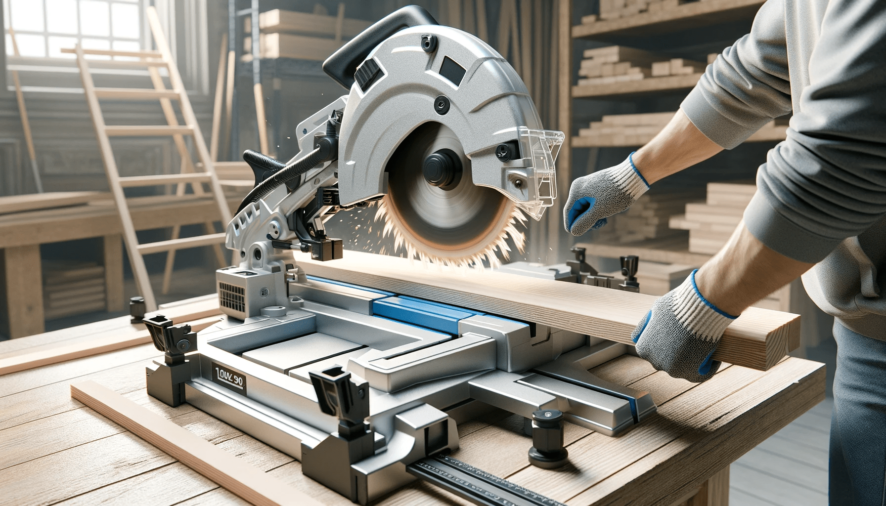 dall%c2%b7e-2023-12-22-15-53-55-create-a-photorealistic-image-of-a-miter-saw-support-with-a-wood-plank-being-cut-the-saw-has-a-visible-brand-logo-on-the-dust-collection-bag-and-is-e-1590790