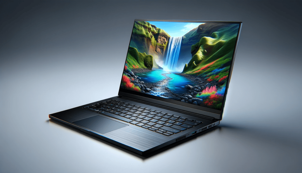 dall%c2%b7e-2023-12-24-16-25-00-a-photorealistic-image-of-an-open-modern-laptop-with-a-black-design-the-laptop-is-positioned-at-a-slight-angle-to-show-the-screen-and-keyboard-the-s-7707052
