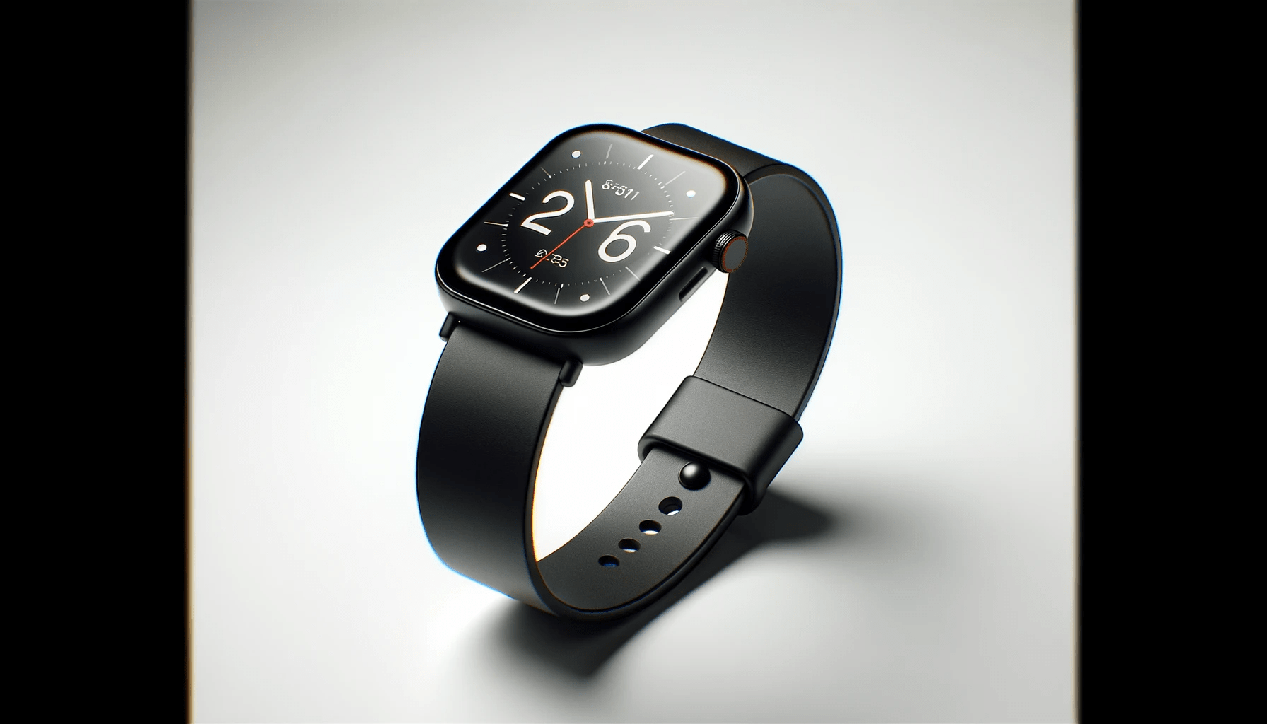 dall%c2%b7e-2023-12-24-16-55-29-a-photorealistic-image-of-a-modern-smartwatch-with-a-sleek-black-design-centered-on-a-white-background-the-smartwatch-has-a-square-face-with-rounded-7545929