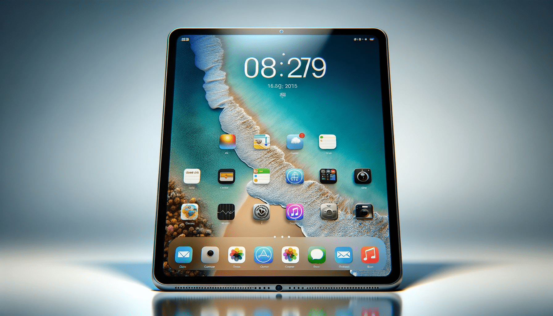 dall%c2%b7e-2023-12-24-17-22-50-a-photorealistic-image-of-a-modern-tablet-with-a-silver-back-and-a-large-screen-displaying-a-colorful-interface-with-application-icons-the-tablet-has-5058129