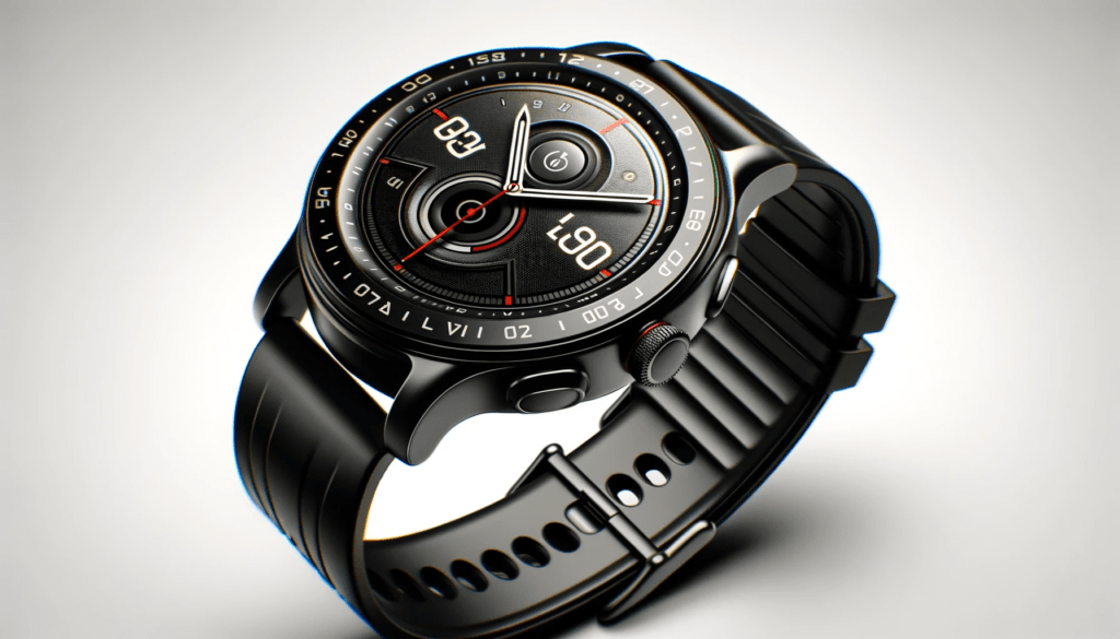 dall%c2%b7e-2023-12-24-17-50-51-a-photorealistic-image-of-a-modern-smartwatch-with-a-sleek-black-design-featuring-a-unique-digital-watch-face-with-stylized-numbers-around-the-edges-1401486