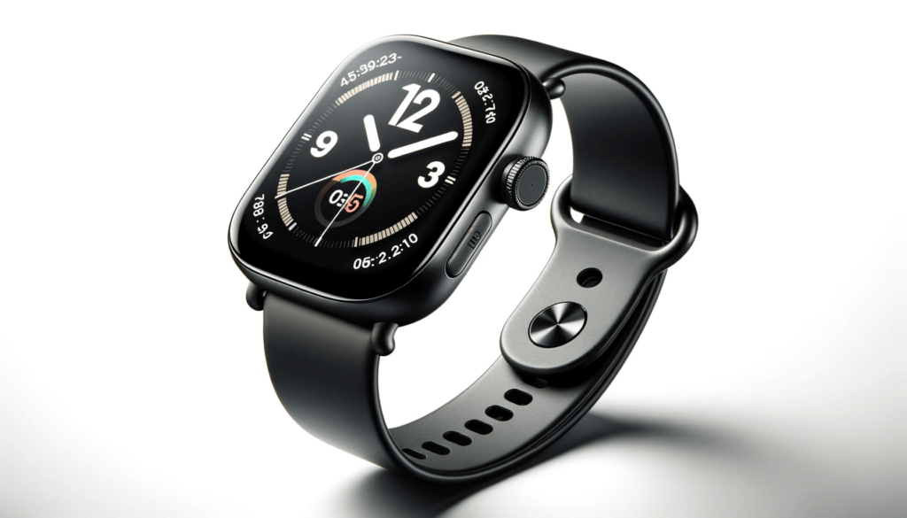 dall%c2%b7e-2023-12-25-17-06-08-a-modern-smartwatch-with-a-square-shaped-screen-and-rounded-corners-isolated-on-a-white-background-the-smartwatch-has-a-matte-black-body-and-strap-8253783