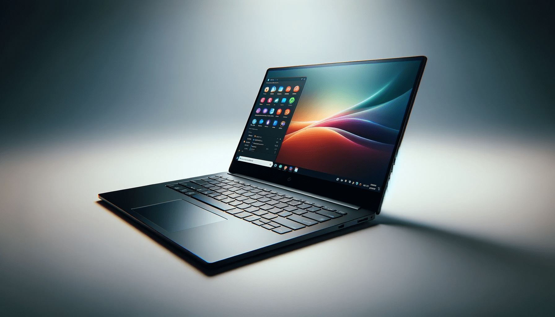 dall%c2%b7e-2023-12-25-19-21-48-a-sleek-modern-laptop-with-a-black-body-and-a-visible-keyboard-and-trackpad-the-laptop-is-open-at-a-slight-angle-to-show-off-its-thin-profile-its-s-6364638