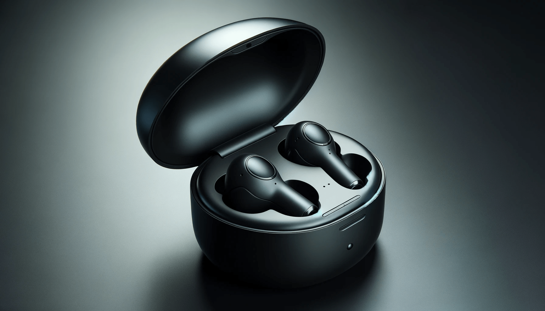 dall%c2%b7e-2023-12-25-20-40-55-a-pair-of-modern-wireless-earbuds-in-a-matte-black-design-placed-within-their-open-circular-charging-case-the-earbuds-have-an-ergonomic-in-ear-shape-3329256