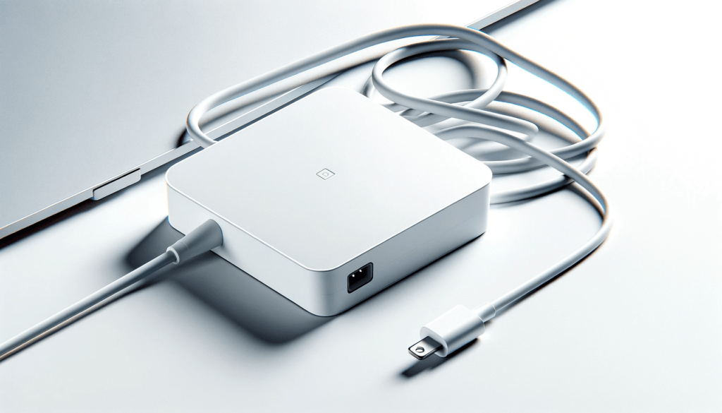 dall%c2%b7e-2023-12-26-10-21-19-a-close-up-image-of-a-modern-laptop-power-adapter-with-a-white-glossy-finish-the-adapter-is-rectangular-with-rounded-edges-and-has-a-magnetic-connec-2007602