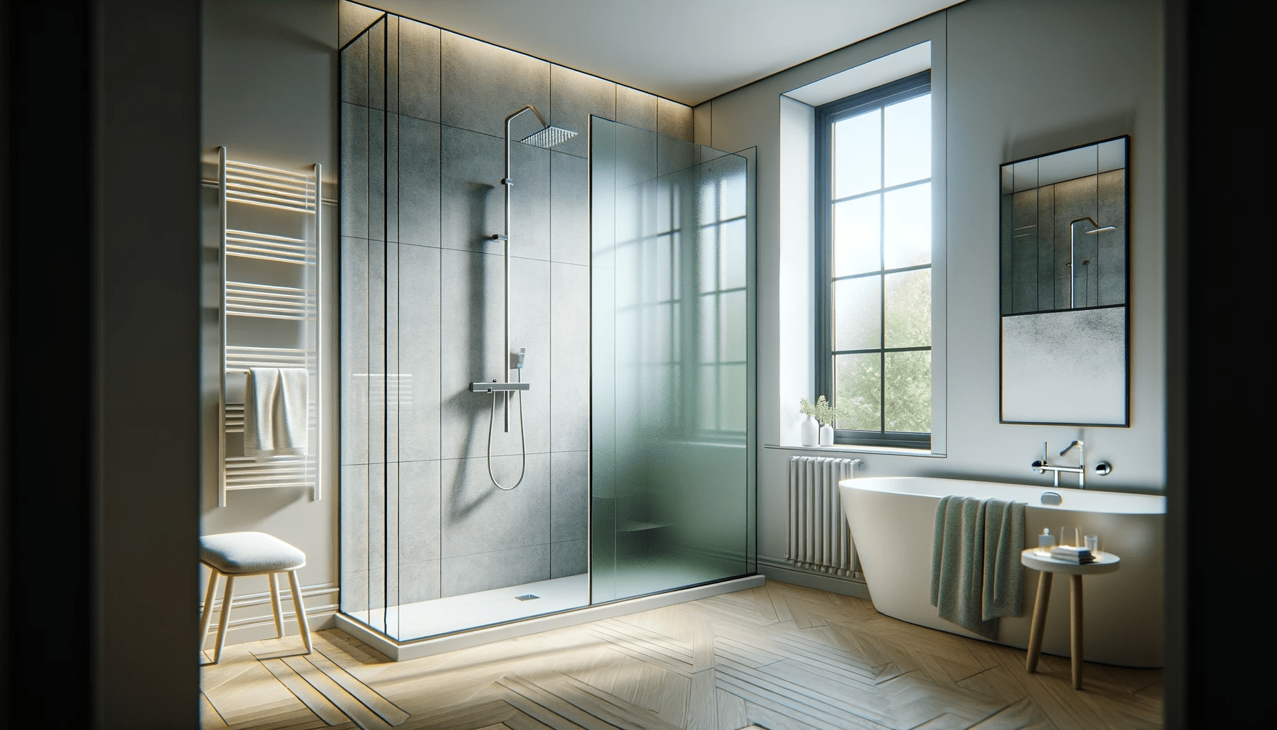 dall%c2%b7e-2023-12-26-17-02-29-a-photorealistic-image-of-a-modern-bathroom-featuring-a-single-panel-pivot-shower-screen-measuring-80-x-140-cm-made-by-schulte-the-shower-screen-is-8813365