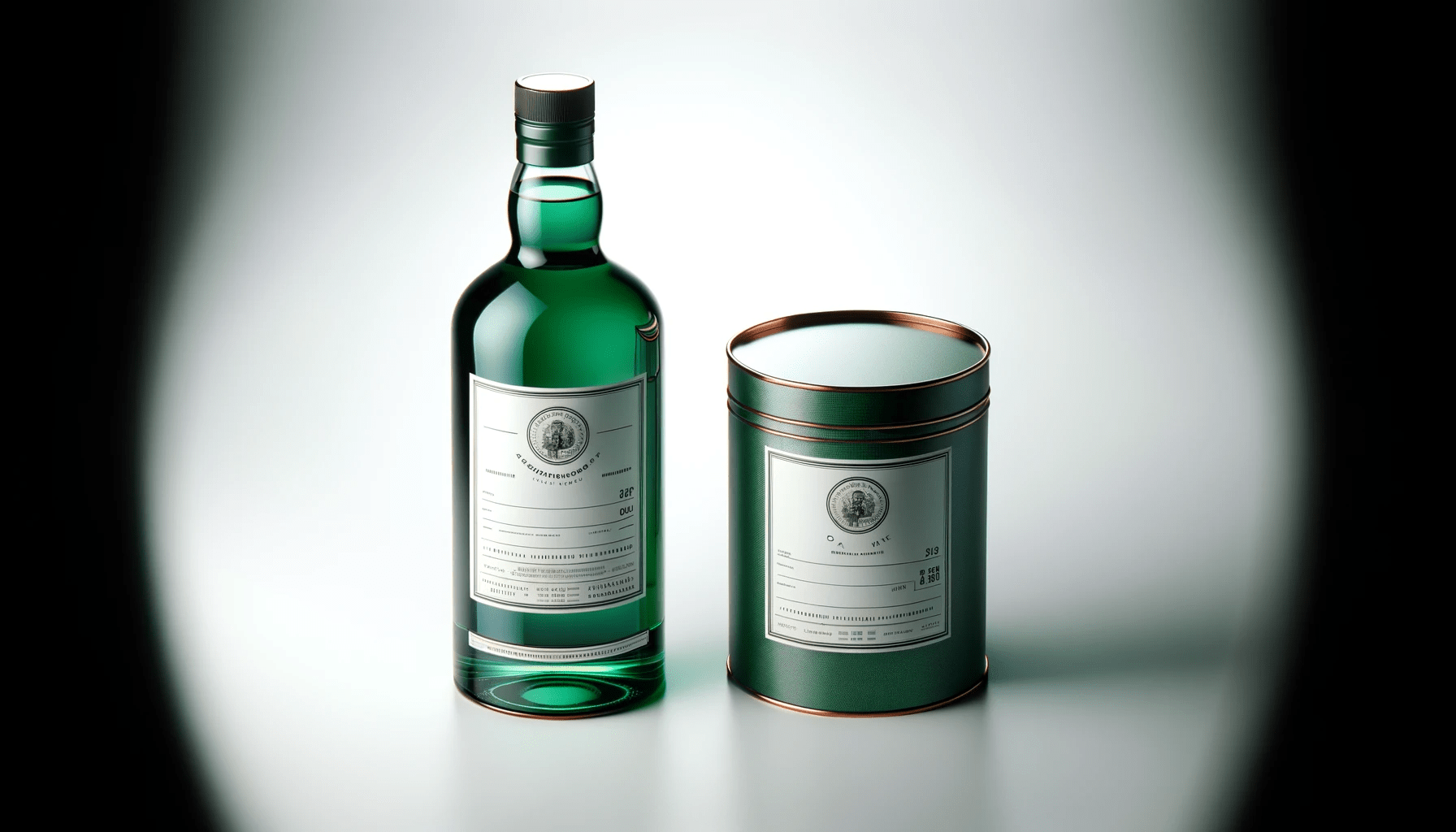 dall%c2%b7e-2023-12-26-20-37-33-a-high-definition-16_9-product-image-featuring-an-unbranded-green-tinted-whisky-bottle-with-a-white-label-and-a-cylindrical-container-with-a-design-th-4194118