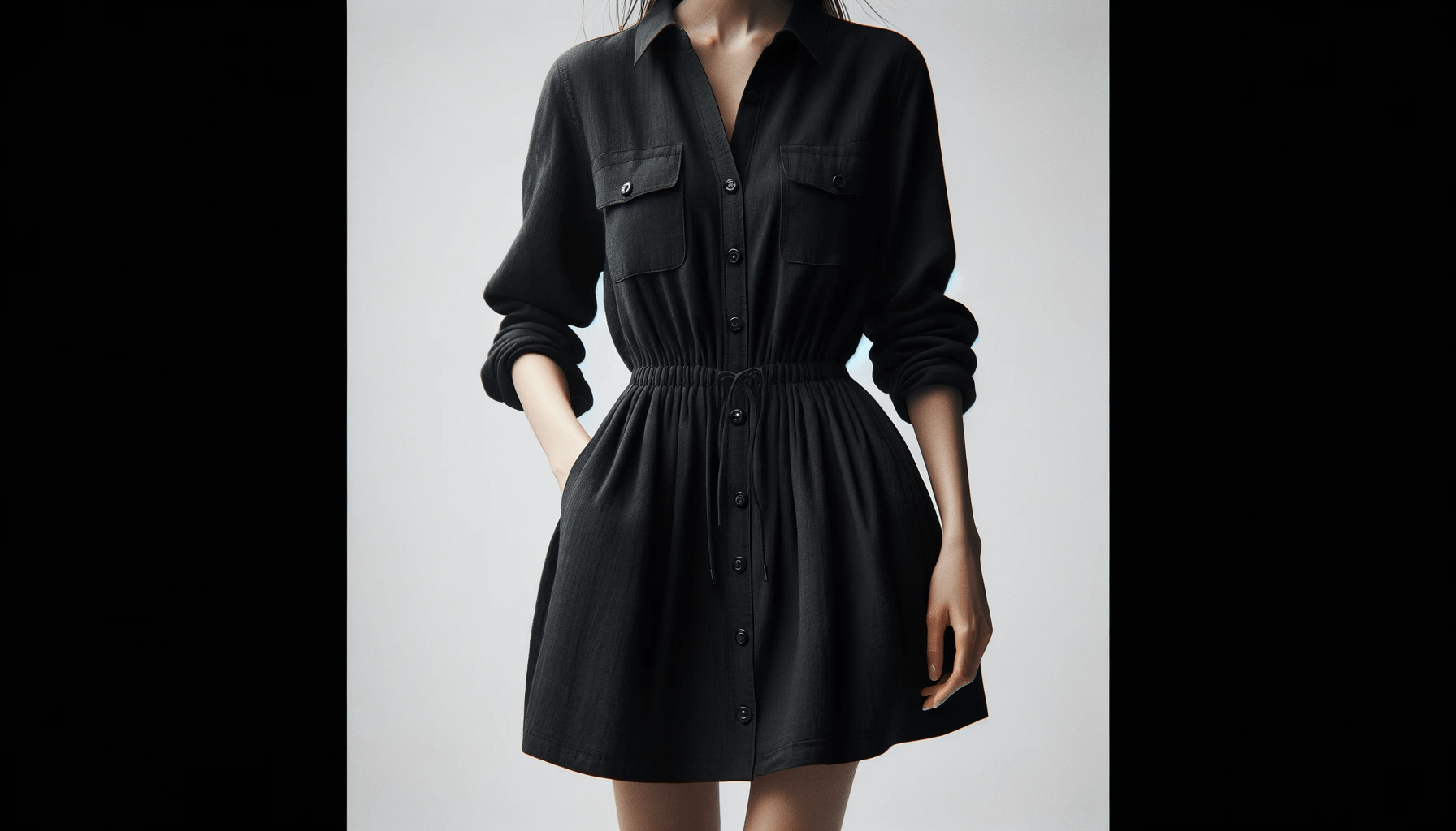 dall%c2%b7e-2023-12-28-15-08-26-a-high-definition-16_9-ratio-image-of-a-womans-black-dress-by-jdy-model-piper-the-dress-features-a-button-down-front-long-sleeves-and-a-cinched-6021839