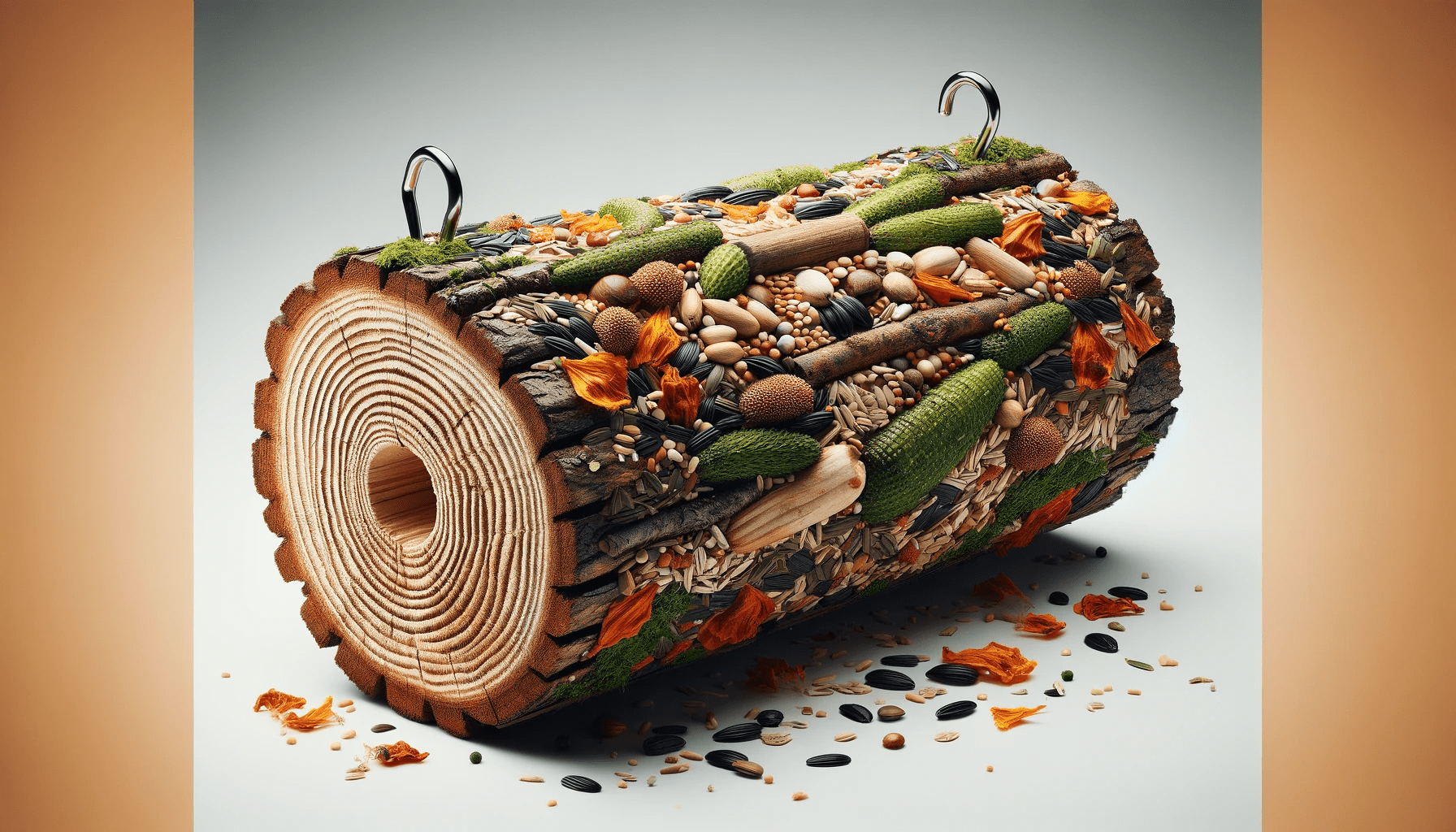dall%c2%b7e-2024-01-02-15-11-10-a-natural-bird-feeder-log-covered-in-a-mix-of-seeds-petals-and-herbs-the-log-is-horizontal-with-a-rough-bark-texture-and-appears-to-be-freshly-cut-9840844