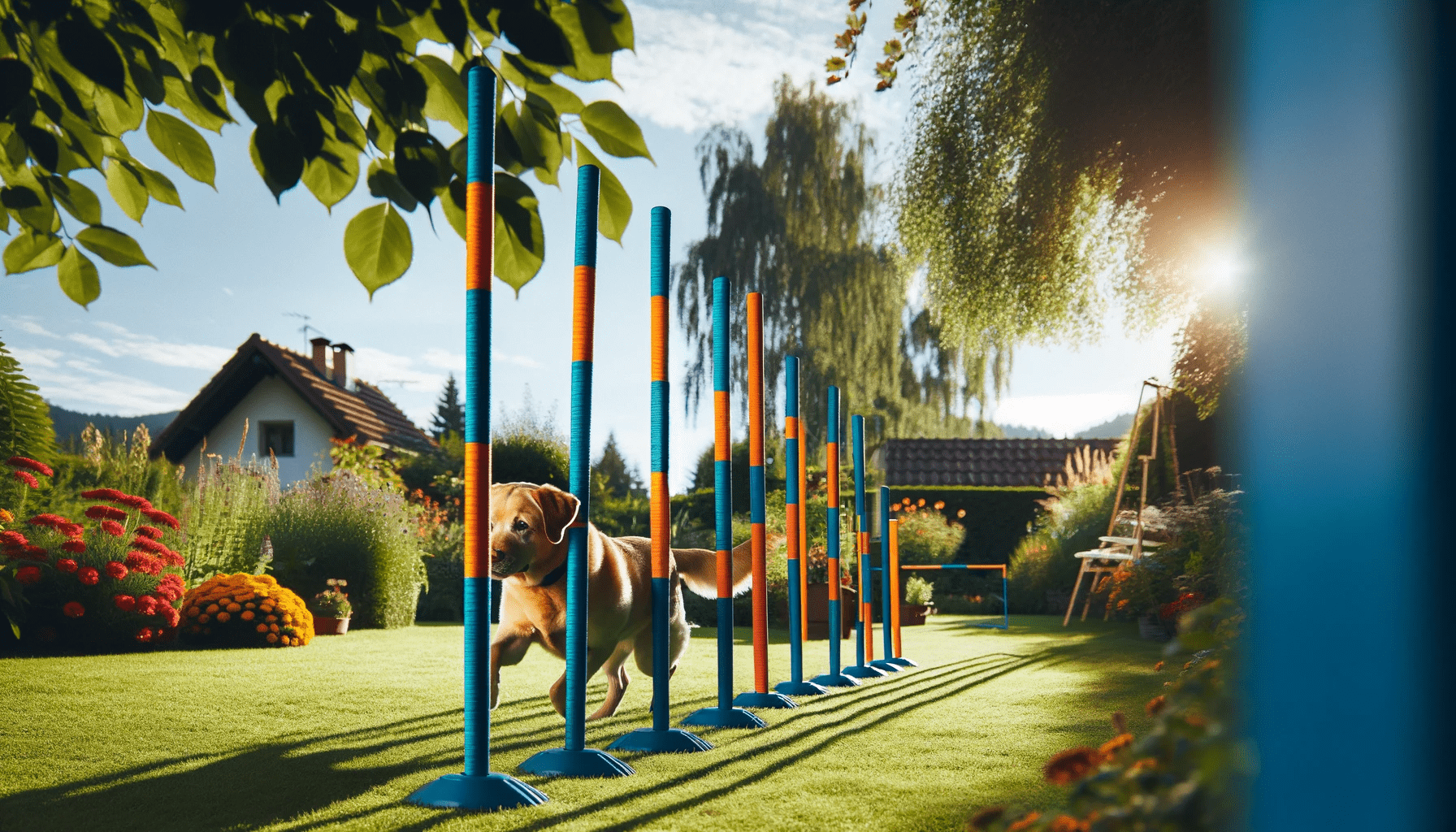 dall%c2%b7e-2024-01-04-11-30-02-an-image-capturing-an-outdoor-scene-with-a-golden-labrador-retriever-dog-weaving-through-a-set-of-agility-weave-poles-the-poles-are-brightly-colored-4735026