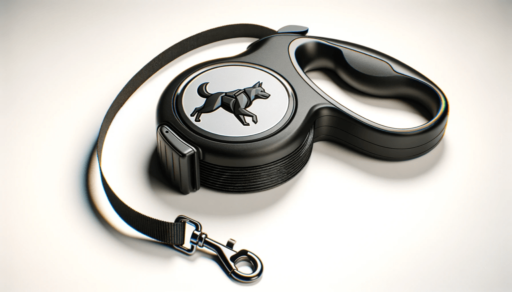 dall%c2%b7e-2024-01-04-11-42-23-a-photograph-of-a-retractable-dog-leash-with-a-modern-design-the-leash-housing-is-a-sleek-black-plastic-casing-with-an-ergonomic-grip-and-a-prominent-2335857