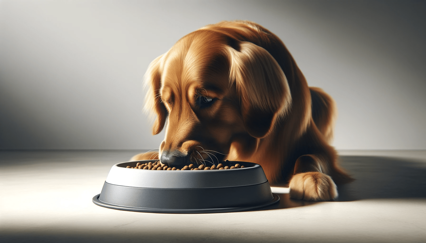 dall%c2%b7e-2024-01-04-12-46-47-a-photograph-of-a-golden-retriever-dog-eating-from-a-modern-two-toned-dog-bowl-the-bowl-is-on-the-floor-with-a-matte-black-interior-and-a-glossy-gr-7167002