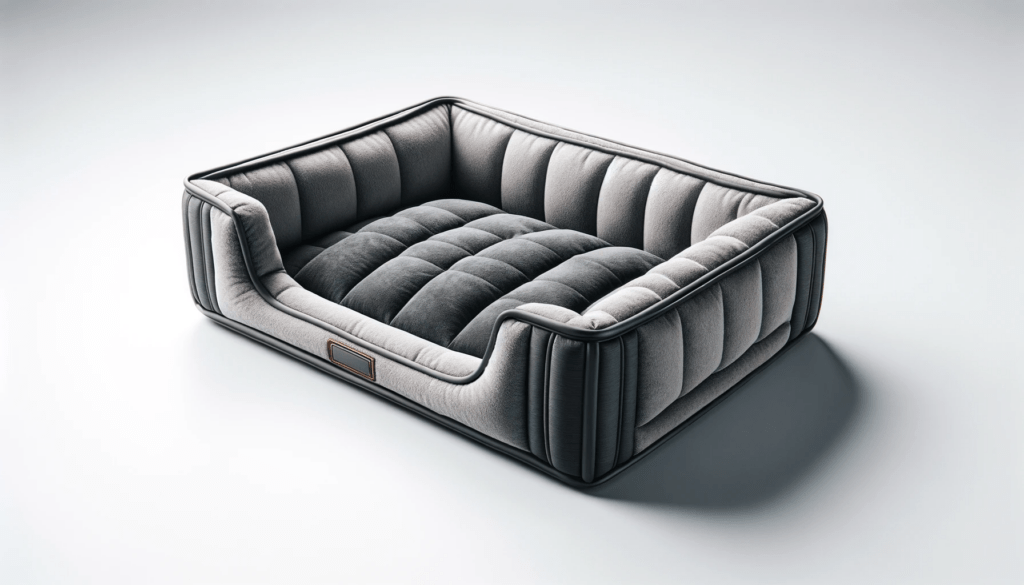 dall%c2%b7e-2024-01-04-14-00-40-a-photograph-of-a-luxurious-pet-bed-with-a-high-quality-dark-grey-outer-shell-and-a-soft-plush-cushion-inside-the-cushion-is-a-slightly-lighter-sha-8914125