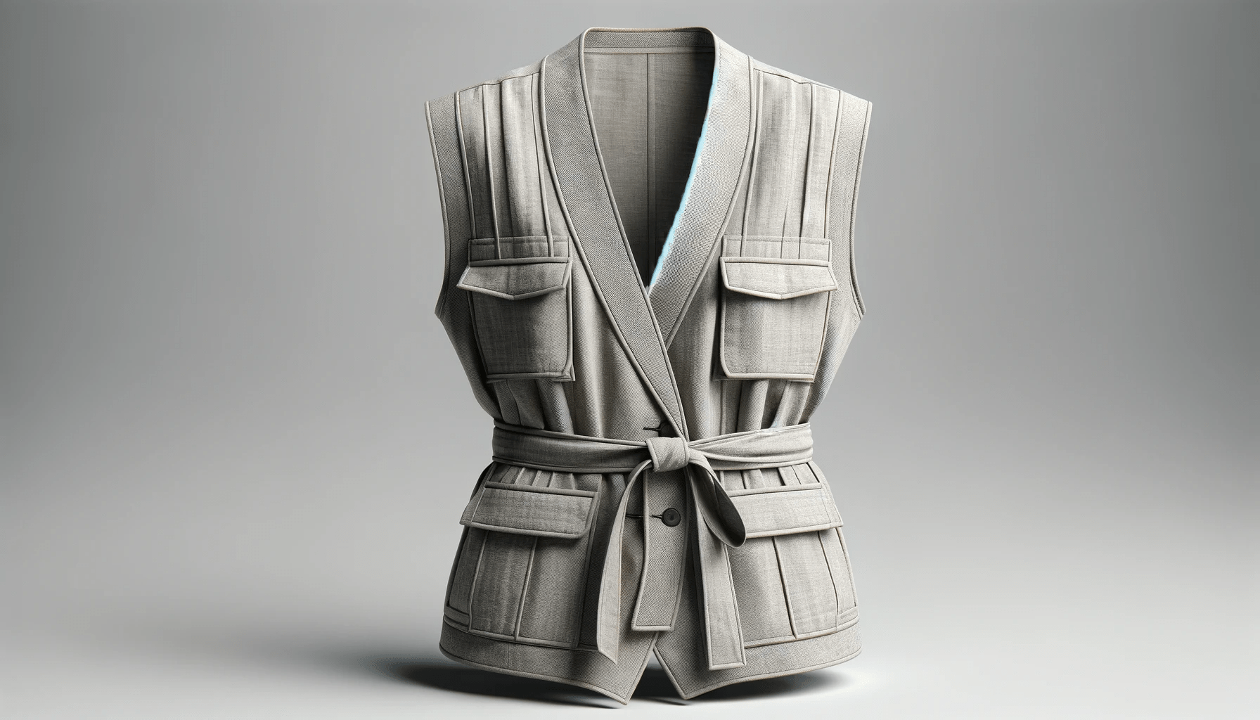 dall%c2%b7e-2024-01-05-17-39-00-a-high-definition-16_9-image-of-a-womens-sleeveless-vest-in-light-gray-the-vest-has-a-v-neckline-with-a-broad-lapel-and-a-waist-tie-belt-there-are-8332300