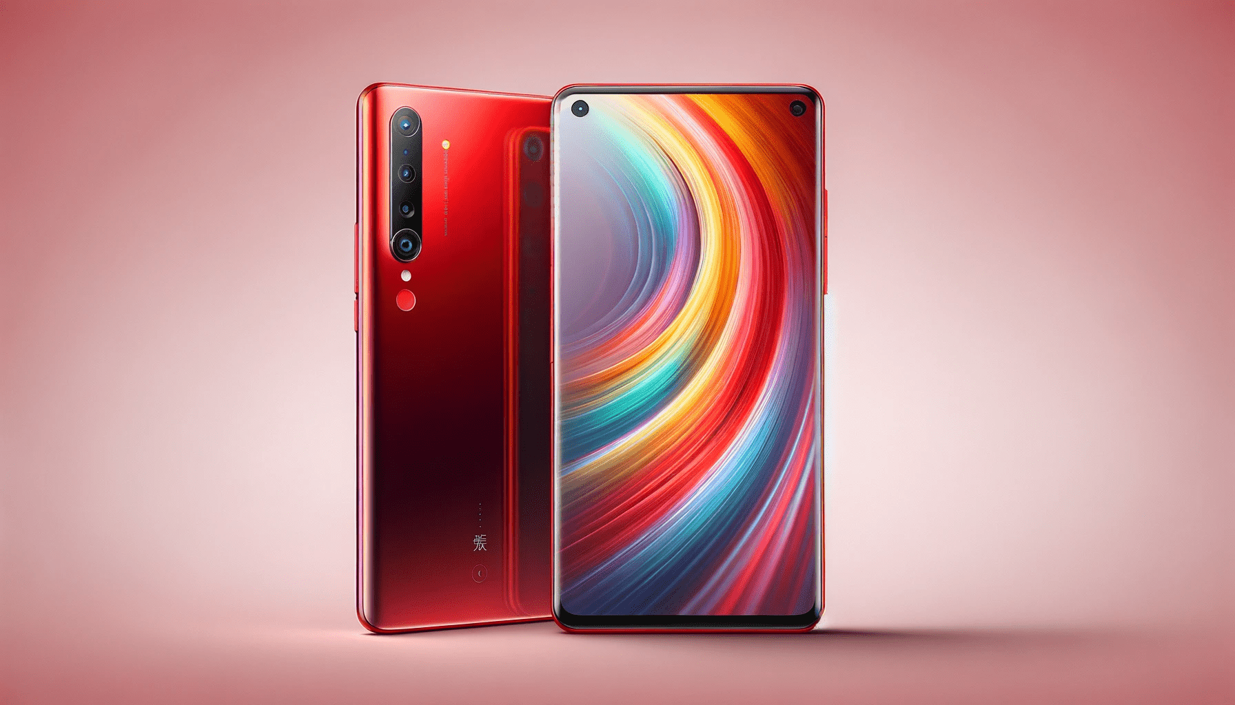 dall%c2%b7e-2024-01-08-11-57-35-a-modern-smartphone-with-a-vibrant-red-metallic-finish-on-the-back-and-a-colorful-display-screen-that-shows-a-smooth-gradient-of-colors-bending-throug-9047124