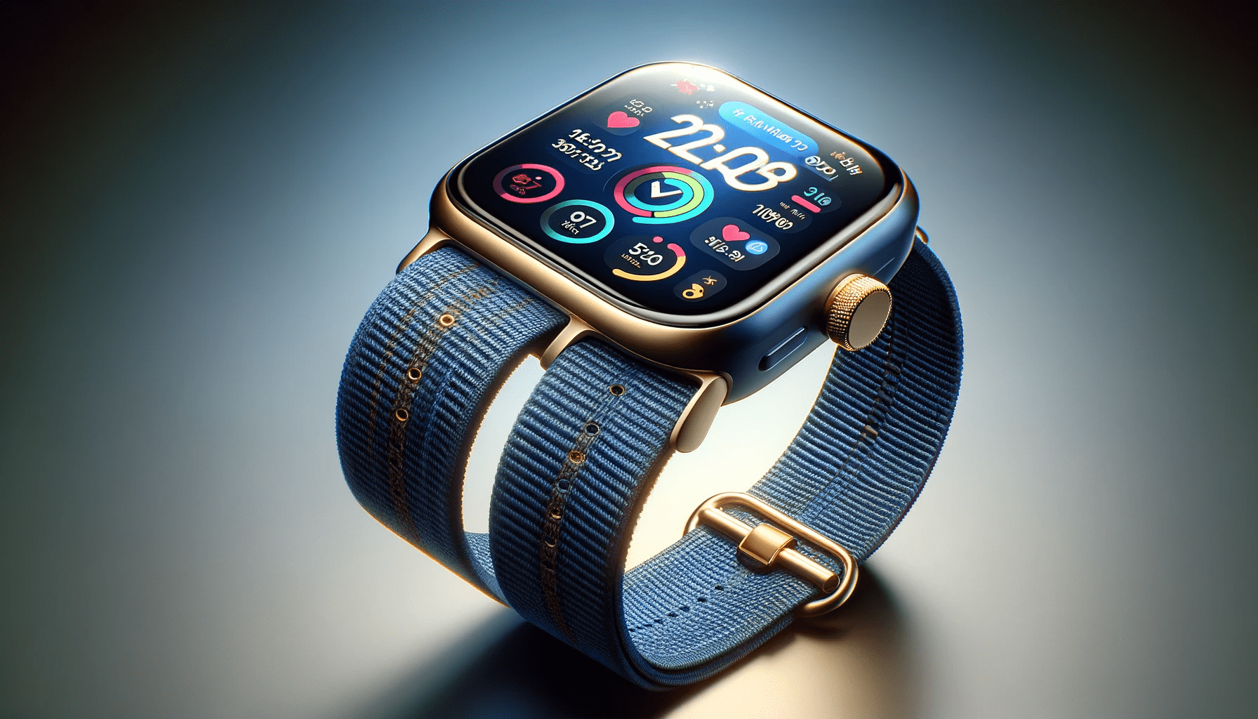 dall%c2%b7e-2024-01-08-14-40-44-a-highly-detailed-digital-rendering-of-a-smartwatch-with-a-rectangular-face-and-a-deep-blue-fabric-band-the-watch-face-displays-a-colorful-and-comple-1115202