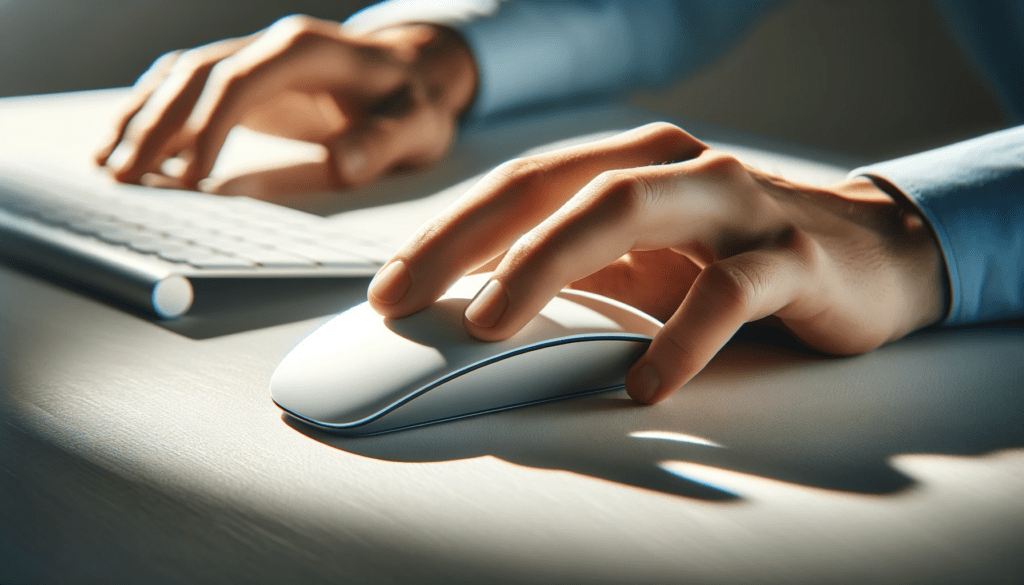 dall%c2%b7e-2024-01-09-17-55-35-an-ergonomic-white-computer-mouse-being-used-by-a-persons-right-hand-the-hand-is-in-a-relaxed-position-with-the-index-finger-resting-lightly-on-the-2625849