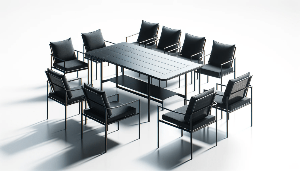 dall%c2%b7e-2024-01-09-18-19-54-a-contemporary-outdoor-furniture-set-on-a-white-background-the-set-includes-a-sleek-black-rectangular-table-and-six-matching-chairs-with-black-fram-5474481