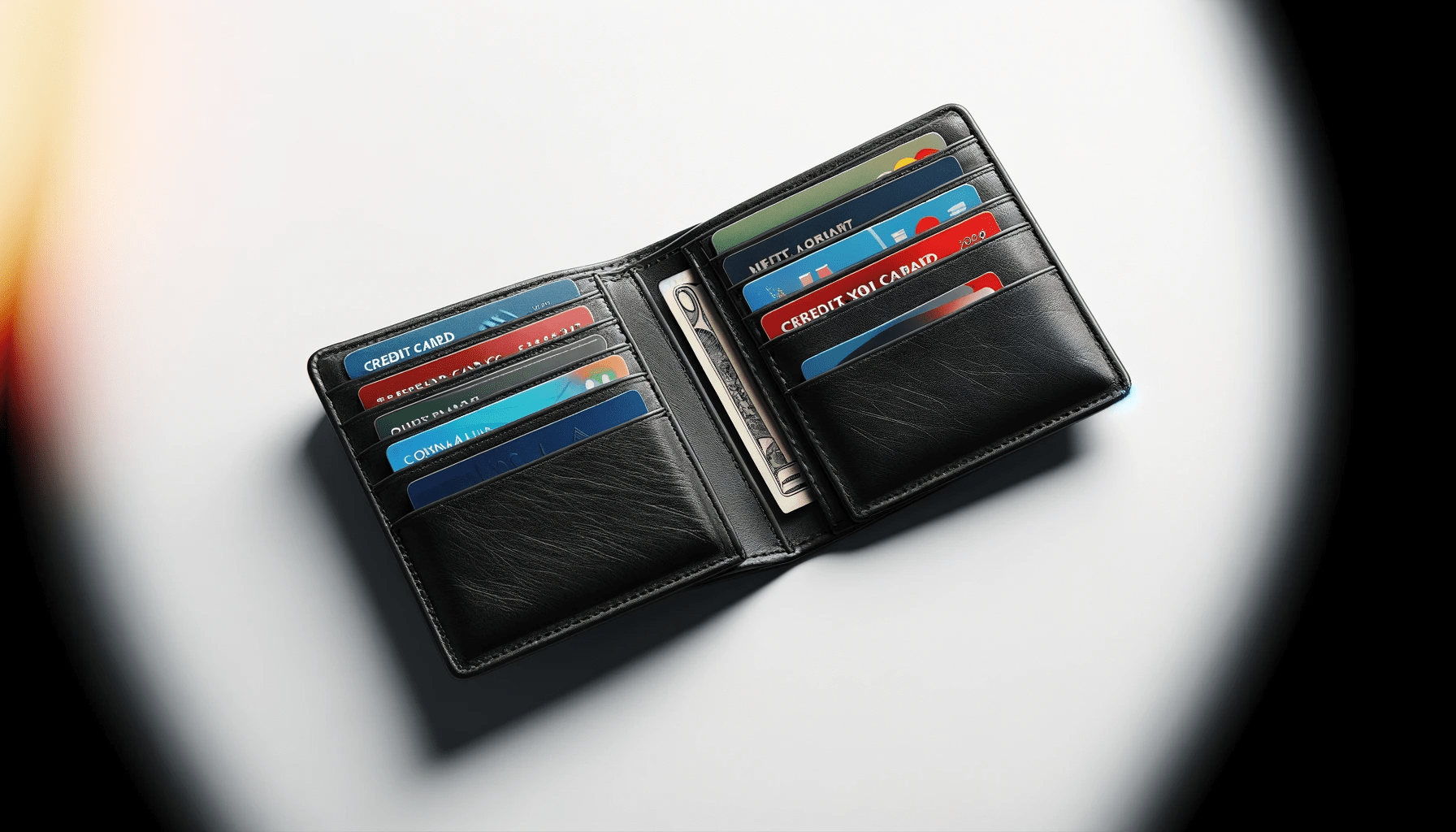 dall%c2%b7e-2024-01-10-12-02-00-an-image-of-an-open-black-leather-wallet-on-a-white-background-the-wallet-is-shown-from-a-top-down-view-revealing-several-credit-card-slots-filled-w-8952925