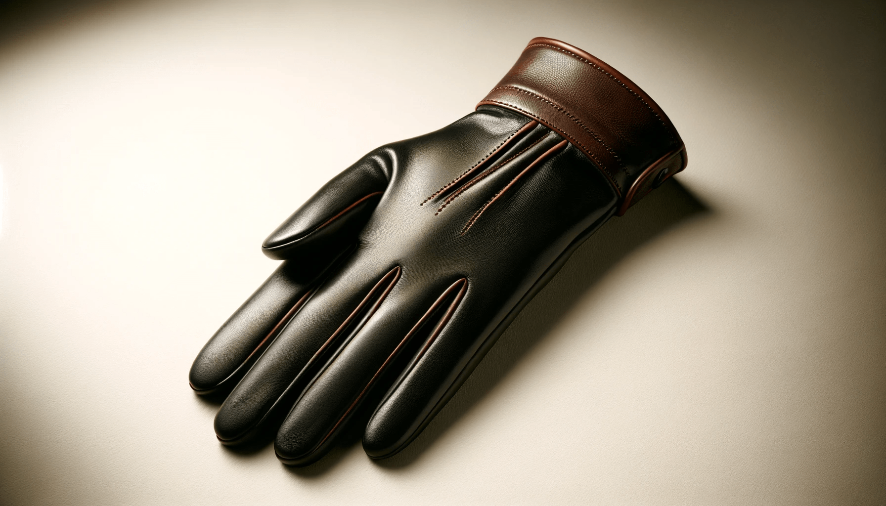 dall%c2%b7e-2024-01-10-13-01-10-a-single-elegant-womens-glove-laid-flat-on-a-horizontal-surface-the-glove-is-black-with-subtle-brown-stitching-details-along-the-cuff-the-material-6333836