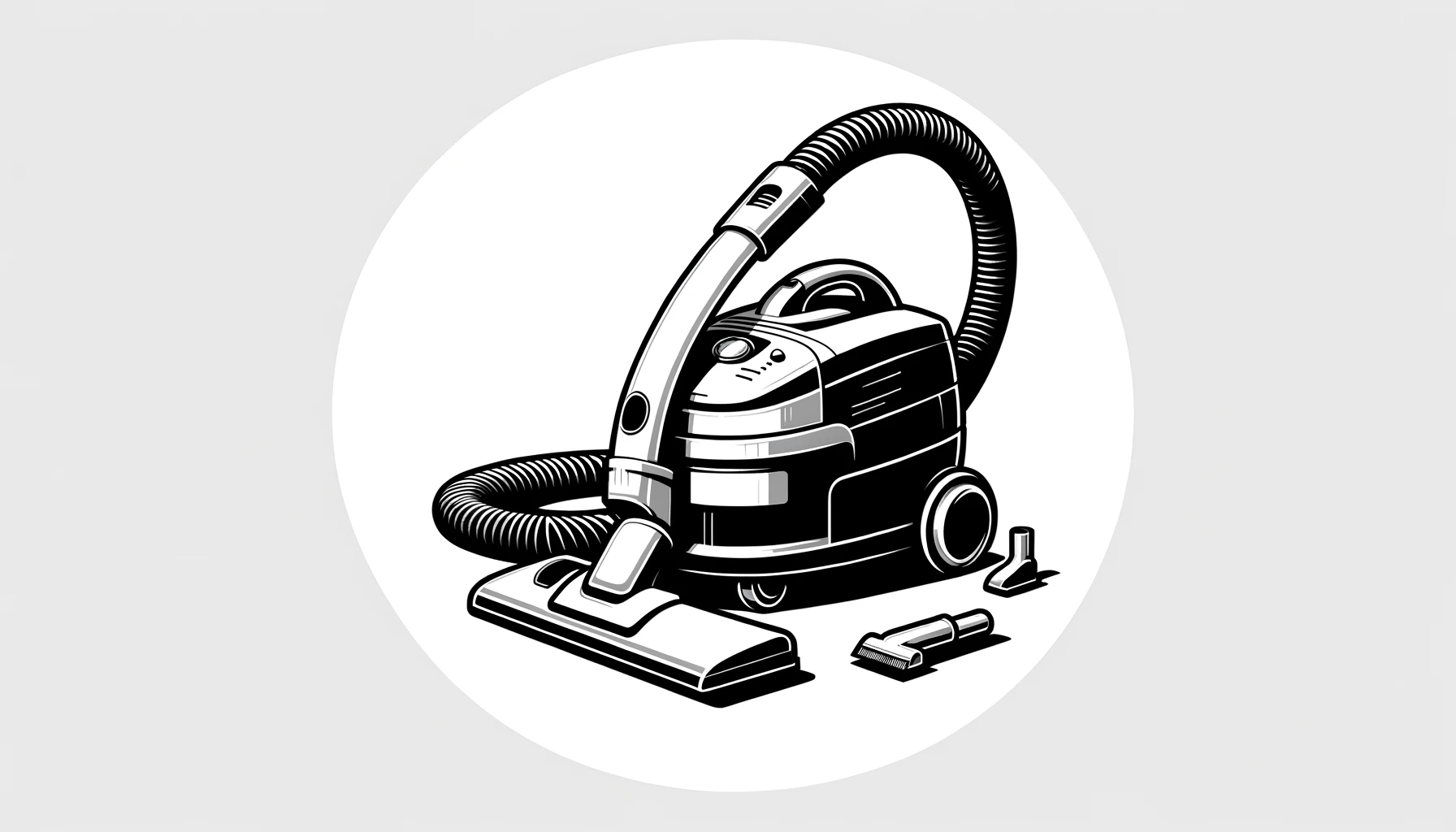 dall%c2%b7e-2024-01-10-16-38-58-a-simple-black-and-white-digital-illustration-of-a-canister-vacuum-cleaner-on-a-white-background-the-vacuum-cleaner-has-a-compact-oval-body-with-whe-6782045