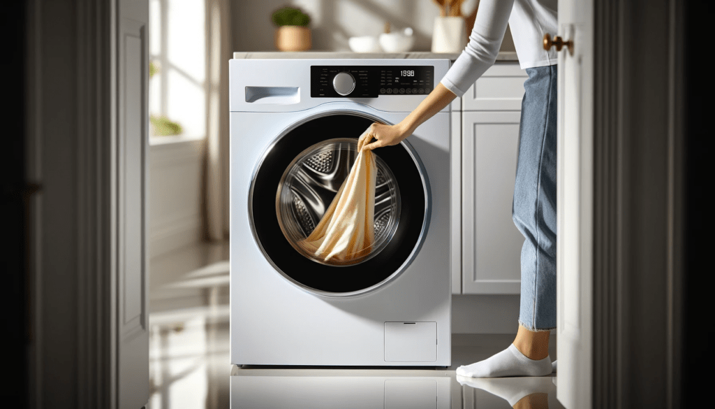 dall%c2%b7e-2024-01-10-21-30-30-a-modern-white-washing-machine-with-a-front-loading-design-viewed-from-a-three-quarter-angle-the-washing-machine-door-is-open-and-a-persons-arm-is-7138626