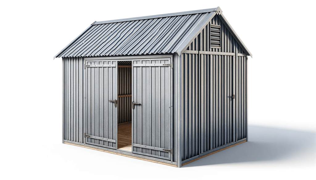 dall%c2%b7e-2024-01-11-08-03-33-a-sturdy-metal-storage-shed-with-corrugated-walls-and-a-sloping-roof-the-shed-is-predominantly-gray-with-a-darker-shade-on-the-corrugated-panels-and-4856935