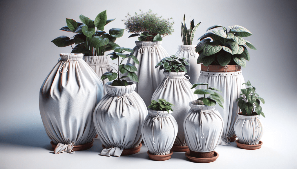 dall%c2%b7e-2024-01-11-08-20-43-a-set-of-outdoor-plant-covers-made-of-white-non-woven-fabric-designed-to-protect-plants-from-frost-each-cover-is-draped-over-a-potted-plant-with-s-9220945