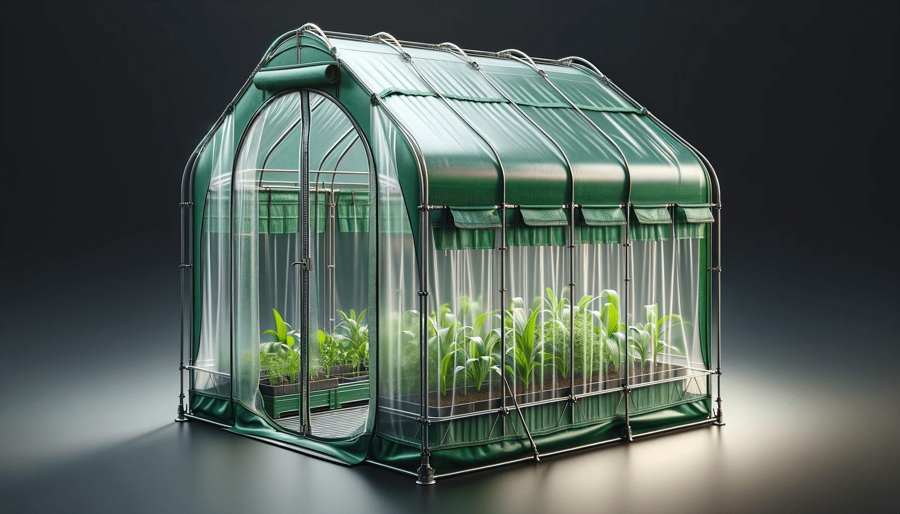 dall%c2%b7e-2024-01-11-08-23-51-a-large-portable-greenhouse-with-a-green-polyethylene-cover-and-a-sturdy-metal-frame-the-greenhouse-features-roll-up-windows-with-insect-netting-and-8635351