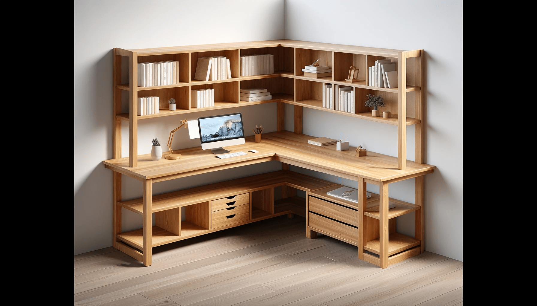 dall%c2%b7e-2024-01-11-08-37-14-a-wooden-corner-desk-with-a-natural-oak-finish-featuring-a-spacious-work-surface-and-multiple-shelves-for-storage-the-desk-is-designed-in-an-l-shape-6013541