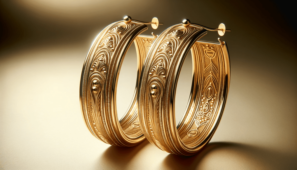 dall%c2%b7e-2024-01-11-10-01-40-close-up-image-of-a-pair-of-elegant-shiny-gold-hoop-earrings-with-intricate-patterns-and-textures-presenting-a-luxurious-and-refined-appearance-the-9544179