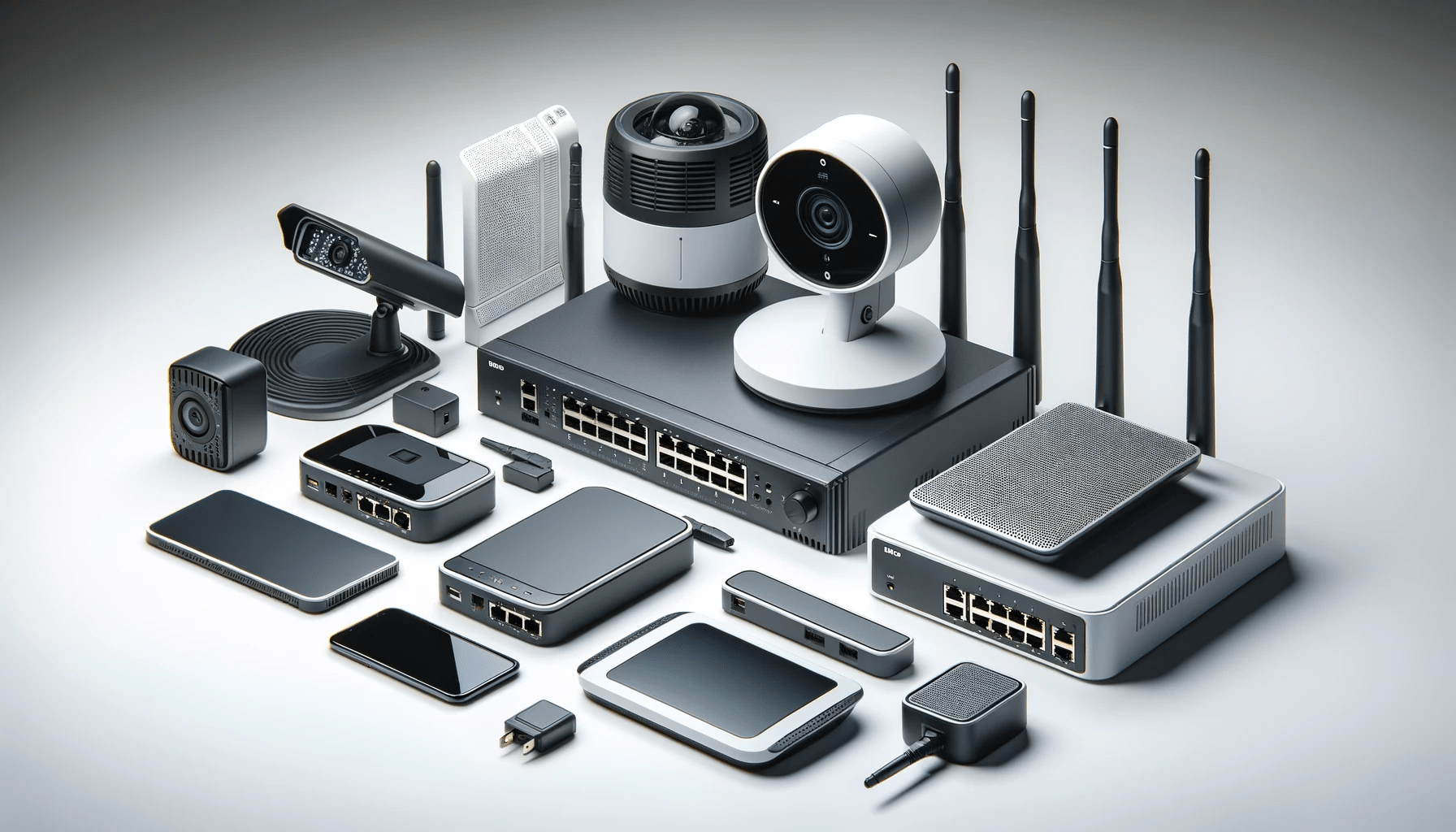 dall%c2%b7e-2024-01-11-11-51-00-an-assortment-of-unbranded-networking-and-communication-devices-spread-out-on-a-white-background-the-collection-includes-a-sleek-network-switch-a-mo-9963273