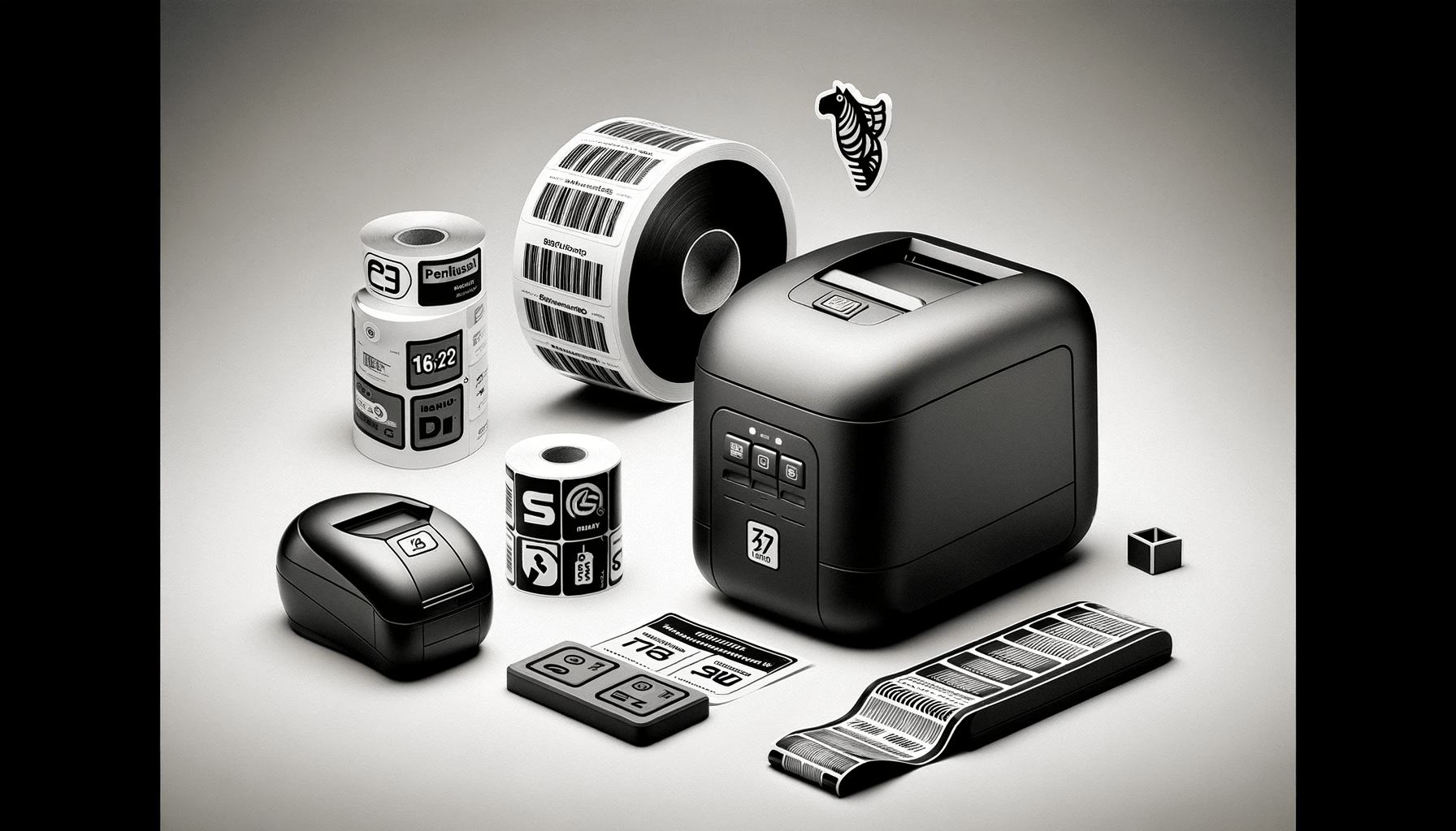 dall%c2%b7e-2024-01-11-14-49-13-black-and-white-photographic-montage-featuring-three-elements-on-the-left-a-compact-and-rounded-design-portable-label-printer-in-the-center-a-roll-6977197