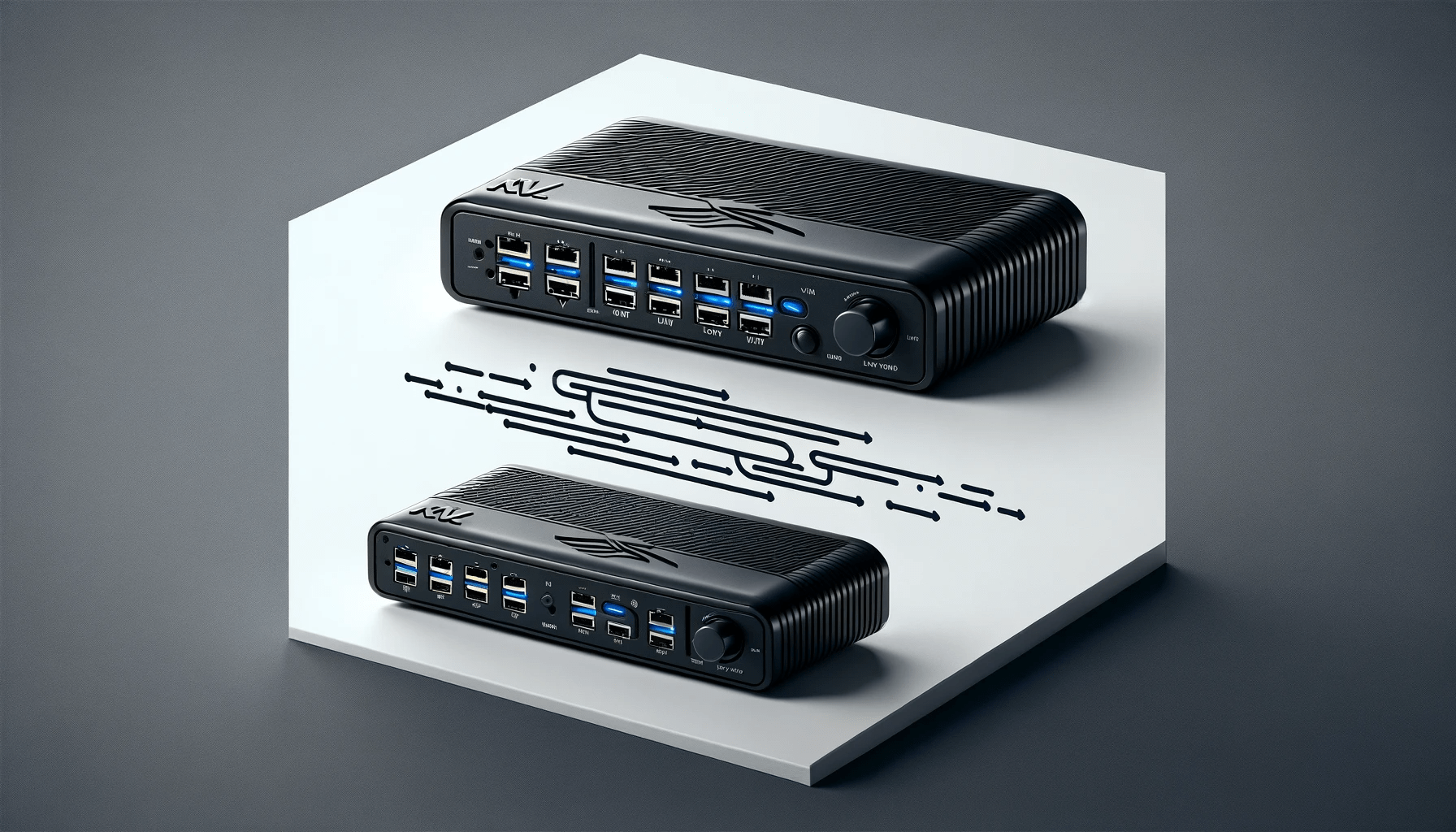 DALL·E-2024-01-11-14.53.06-Photographic-montage-showcasing-two-views-of-a-black-KVM-switch-on-a-white-background.-The-first-view-on-the-upper-left-shows-the-switch-frontally-wit-9630487 dall%c2%b7e-2024-01-11-14-53-06-photographic-montage-showcasing-two-views-of-a-black-kvm-switch-on-a-white-background-the-first-view-on-the-upper-left-shows-the-switch-frontally-wit-9630487