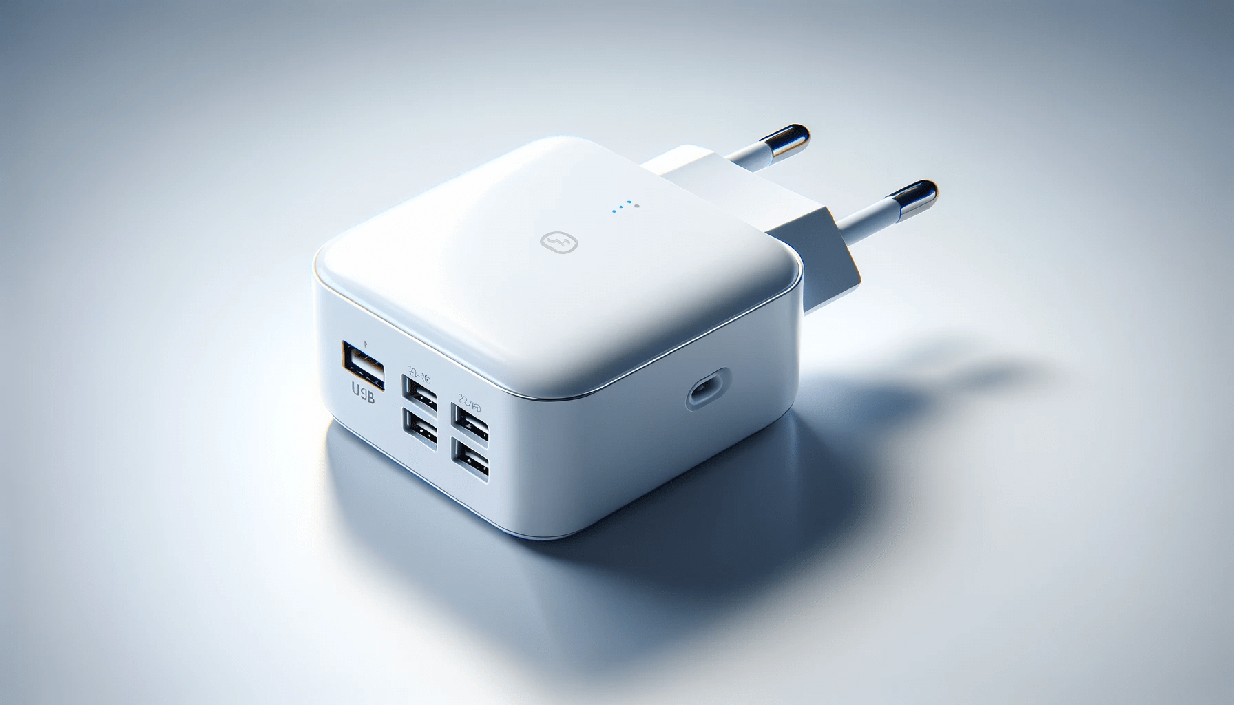dall%c2%b7e-2024-01-13-21-06-23-a-compact-and-modern-white-charger-with-a-glossy-finish-on-a-plain-white-background-the-charger-has-a-european-plug-type-with-two-round-pins-it-feat-3244355