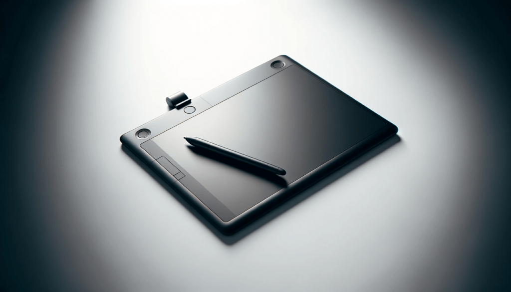 dall%c2%b7e-2024-01-15-10-35-45-a-high-resolution-photograph-of-a-graphic-tablet-and-stylus-set-against-a-pure-white-background-the-tablet-is-slim-with-a-smooth-matte-black-surfac-7485457
