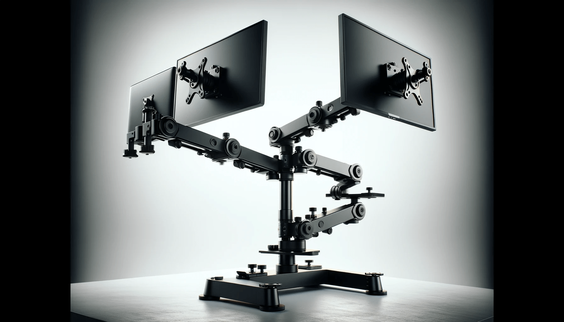 dall%c2%b7e-2024-01-15-12-59-00-an-articulated-modern-dual-monitor-and-laptop-stand-in-matte-black-on-a-white-background-this-multifunctional-stand-features-a-central-column-clampe-5804016