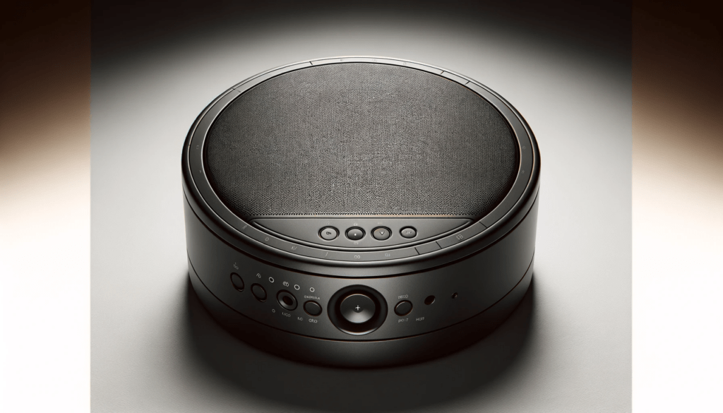 dall%c2%b7e-2024-01-15-14-21-53-create-a-16_9-high-definition-image-of-a-modern-circular-black-conference-speaker-designed-for-table-top-use-the-speaker-should-have-a-perforated-me-9084930