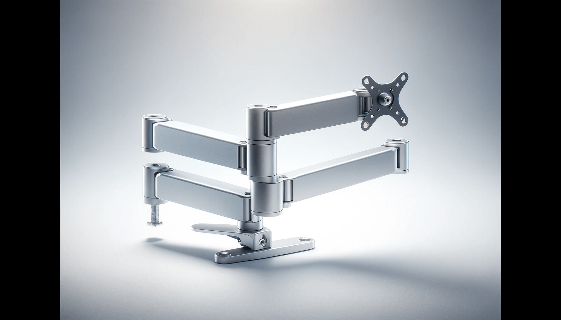 dall%c2%b7e-2024-01-15-18-29-31-create-a-detailed-image-of-a-modern-silver-horizontal-monitor-arm-the-arm-is-designed-to-be-clamped-to-the-edge-of-a-desk-and-is-fully-extended-hor-4214857