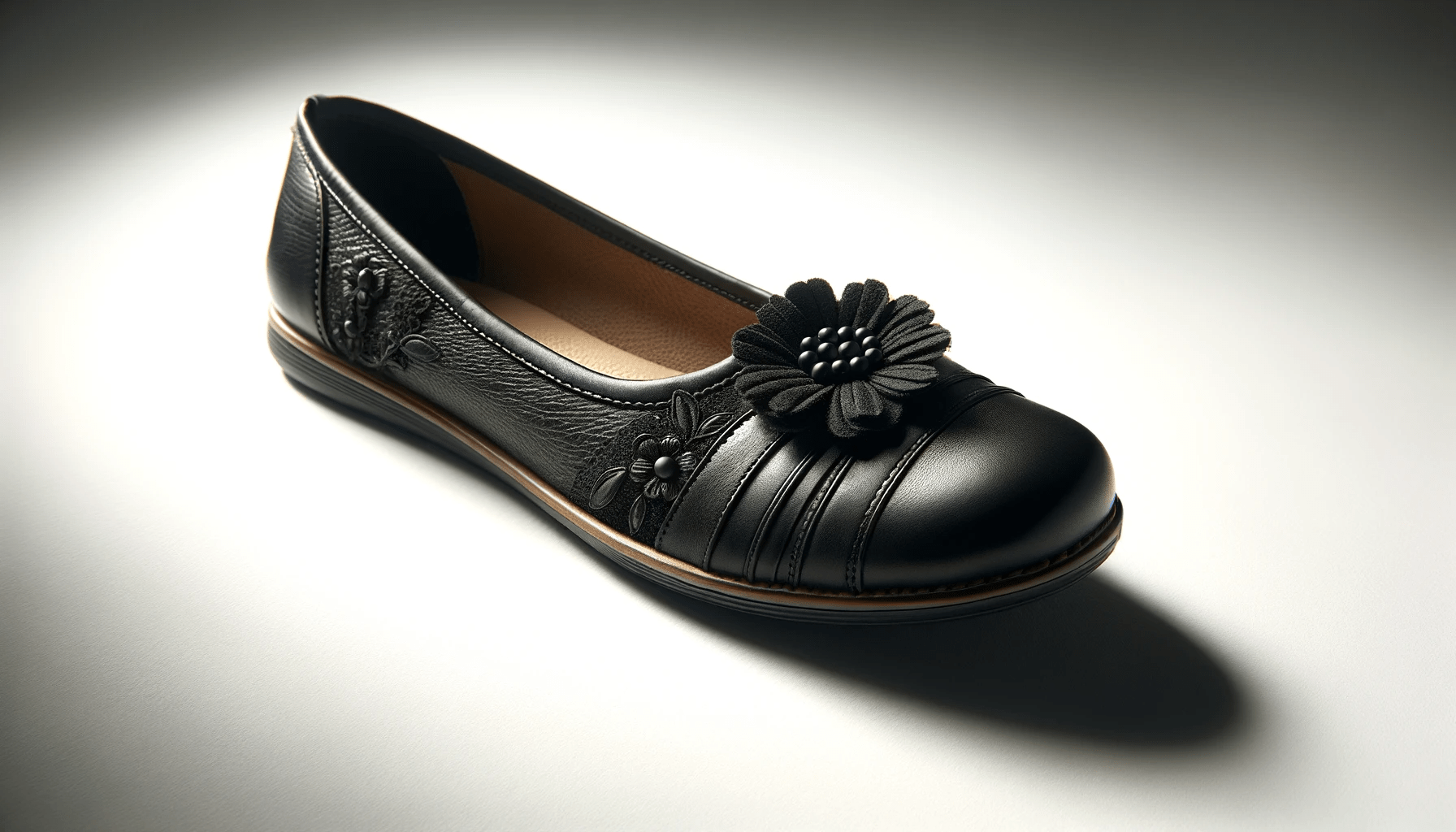 dall%c2%b7e-2024-01-16-06-55-40-a-close-up-image-of-a-single-black-leather-flat-shoe-for-women-presented-at-a-three-quarter-angle-the-shoe-features-a-rounded-toe-and-a-decorative-b-4758851